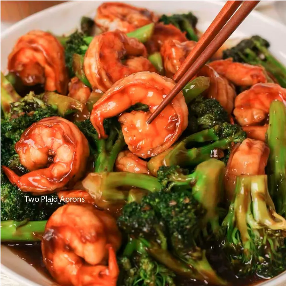 Shrimp Broccoli at Happy Cafe, Chinese Restaurant in Plainfield