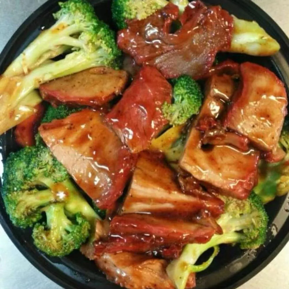 Pork Broccoli at Happy Cafe, Chinese Restaurant in Plainfield